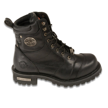 Milwaukee Leather MBM9030 Men's Black 8-inch Lace-Up Classic Logger Boots