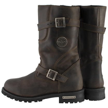 Milwaukee Leather MBM9063 Men's Classic Distressed Brown Leather Motorcycle Engineer Riding Biker Boots