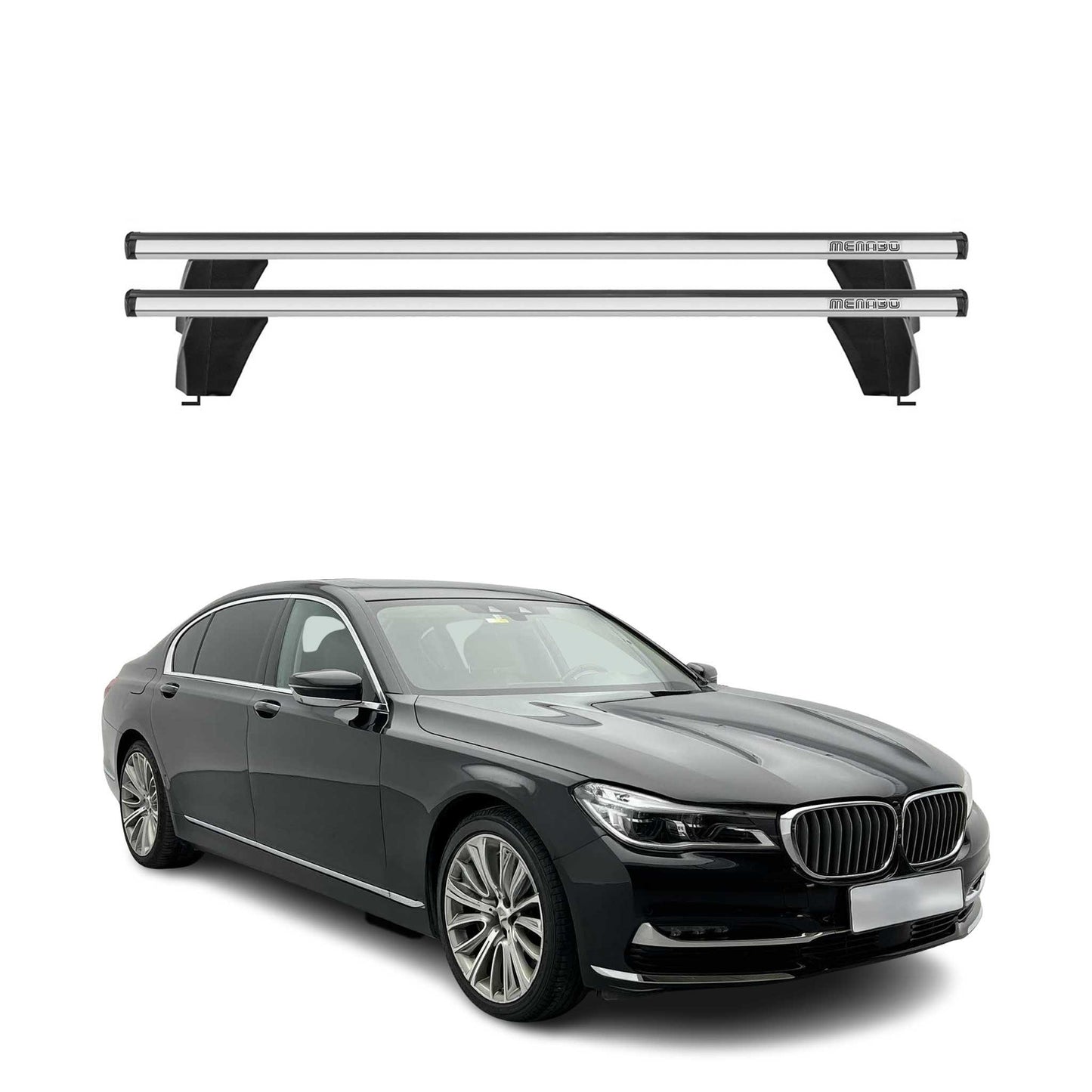 2015-2022 BMW 7 Series G11 / G12 Roof Rack Cross Bars Silver