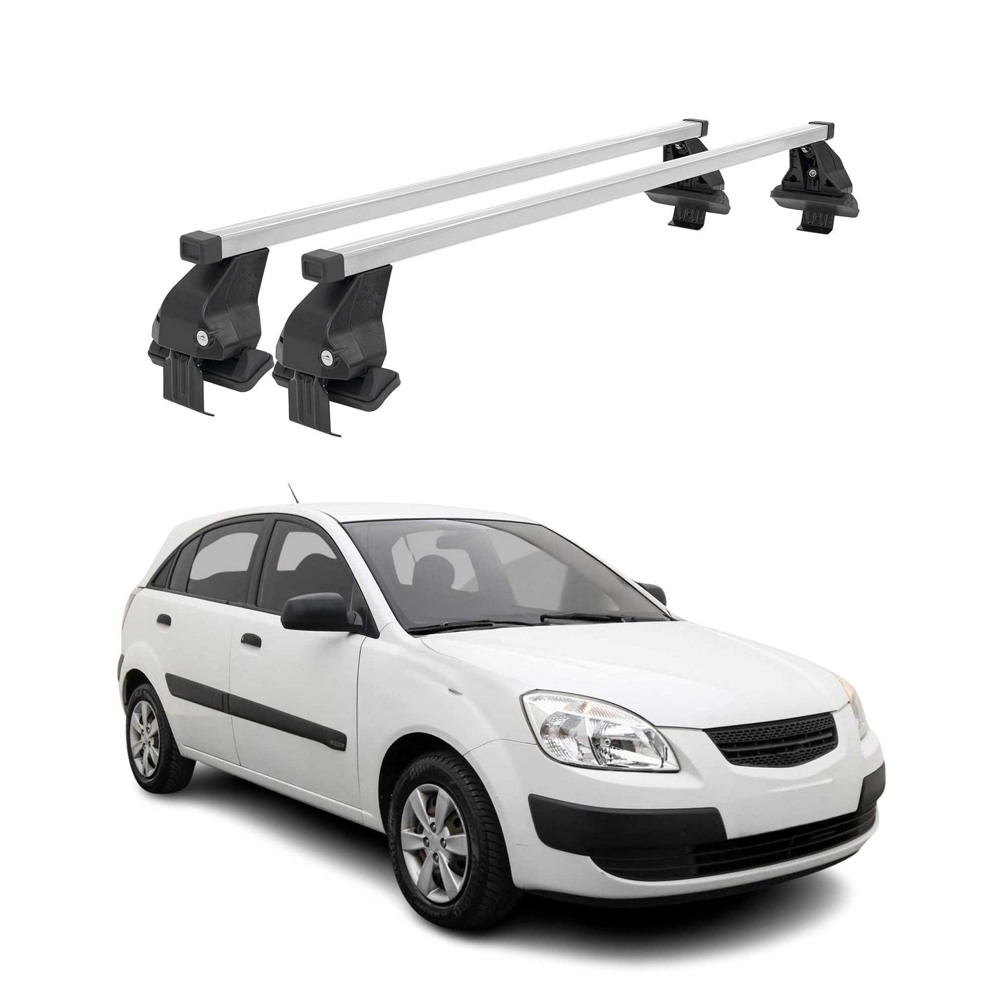 2006-2012 Kia Rio5 Roof Rack Cross Bars Silver