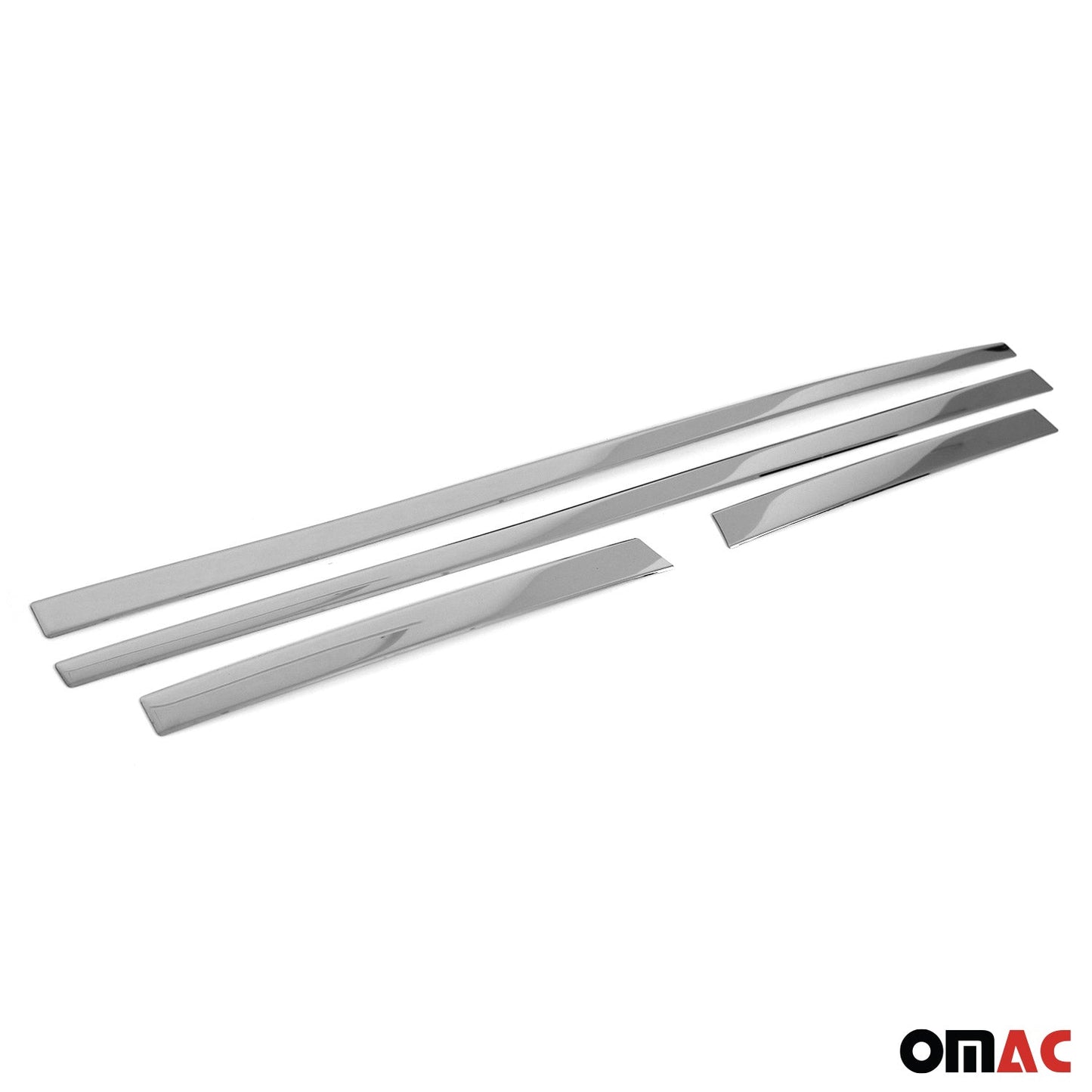 OMAC Side Door Molding Trim Skirt Garnish for Dodge Nitro 2007-2012 Steel Silver 4Pcs 2401131