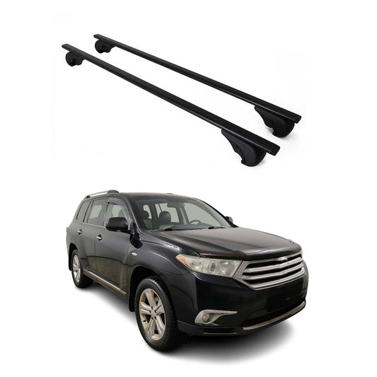 2008-2013 Toyota Highlander Roof Rack Cross Bars Black