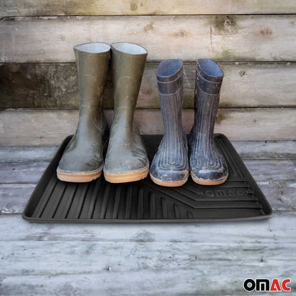 OMAC Multipurpose Shoe Boot Mat Tray Indoor and Outdoor Pet Bowl Gardening 17"x13" 96FGSM001