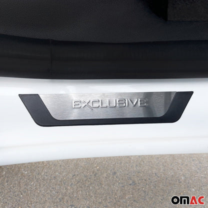 OMAC Door Sill Scuff Plate Scratch Protector for Jeep Wrangler Exclusive Steel 4x U013878