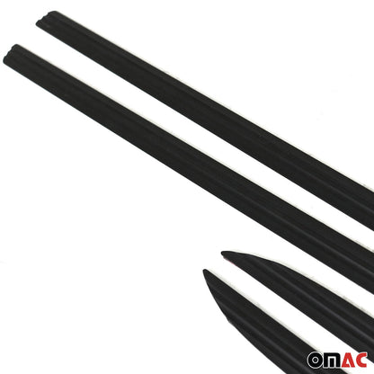 OMAC Car Side Door Streamer Guard Trim Black Aluminum Accessories 4 Pcs 9697131B