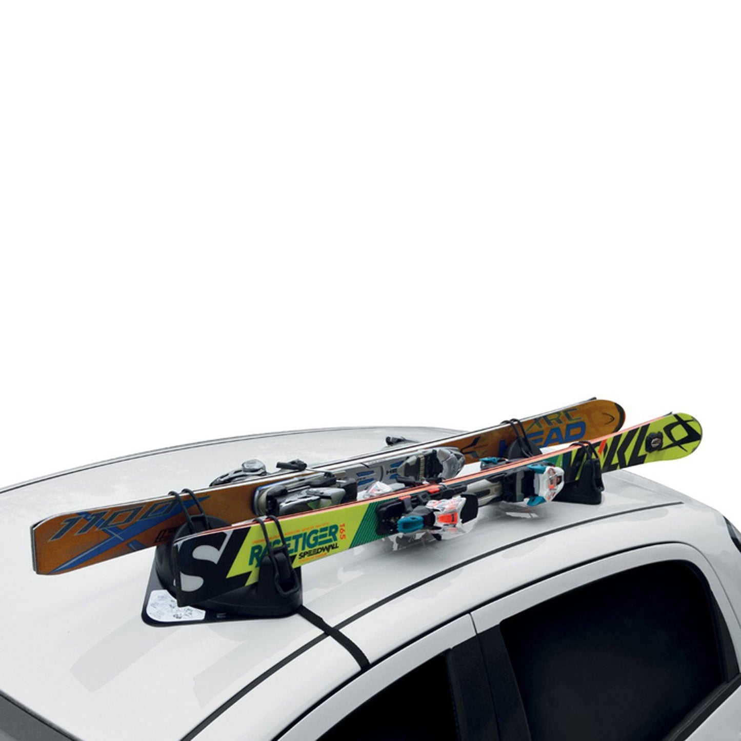 2 Pieces Magnetic Ski Snowboard Racks Roof Mount Car Carrier Black