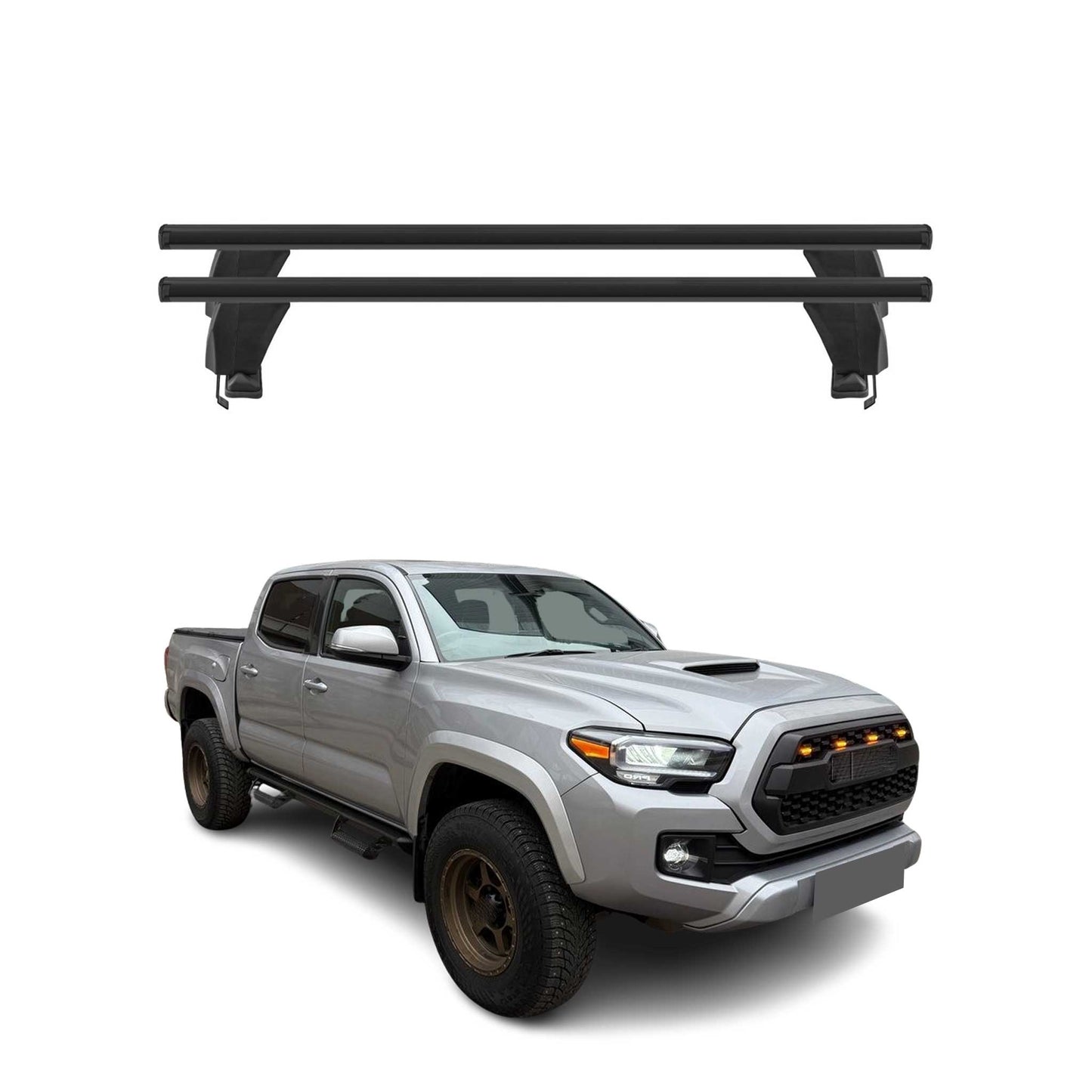 2016-2023 Toyota Tacoma Roof Rack Cross Bars Black