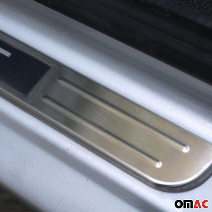 OMAC For Mercedes-Benz SLS AMG Brushed Chrome Light LED Sport Door Sill Cover 2 Pcs U014717