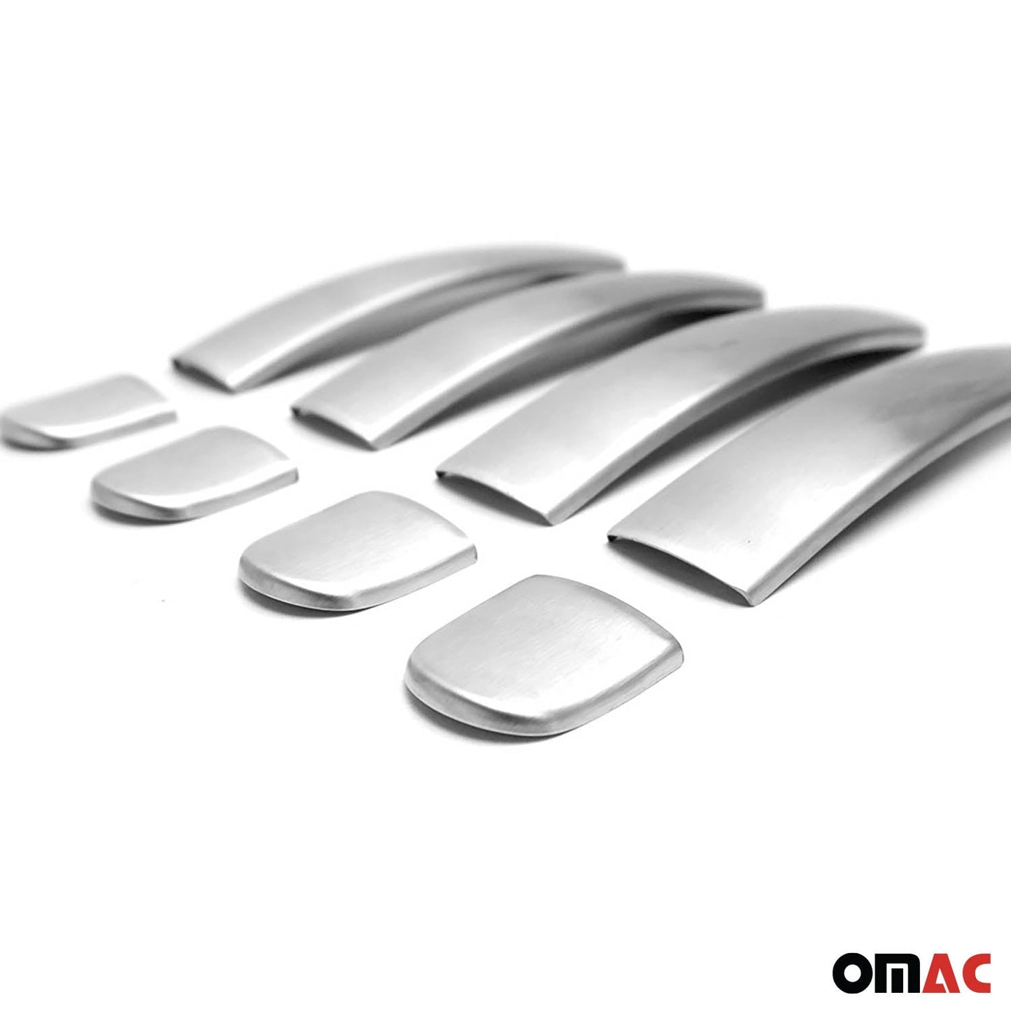 OMAC For VW Tiguan 2009-2016 Brushed Chrome Side Door Handle Cover S.Steel 8 Pcs 7514041T