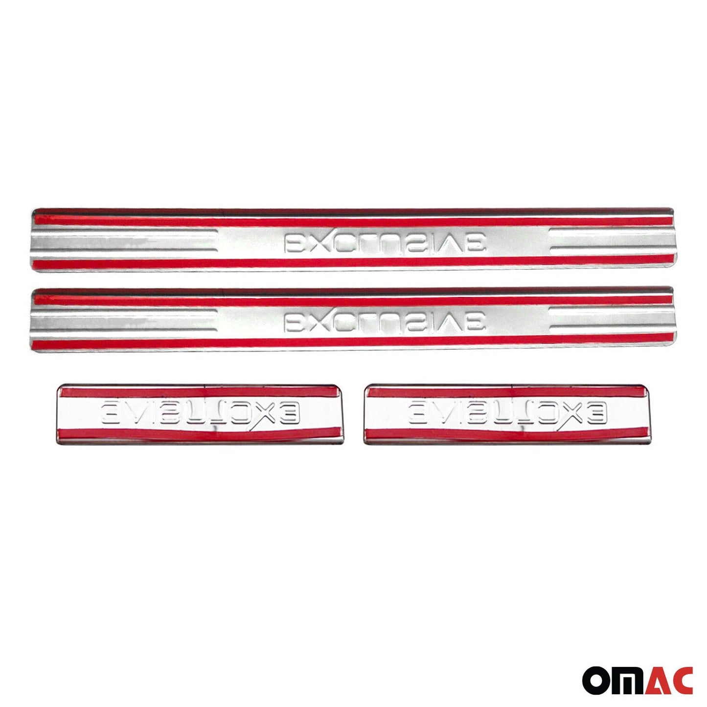 OMAC Door Sill Scuff Plate Scratch Protector for Ford Explorer Edge Exclusive Steel U015434