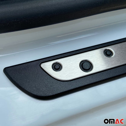 OMAC Door Sill Scuff Plate Scratch Protector for Hyundai Accent 2012-2017 Steel 4x 32149696091D