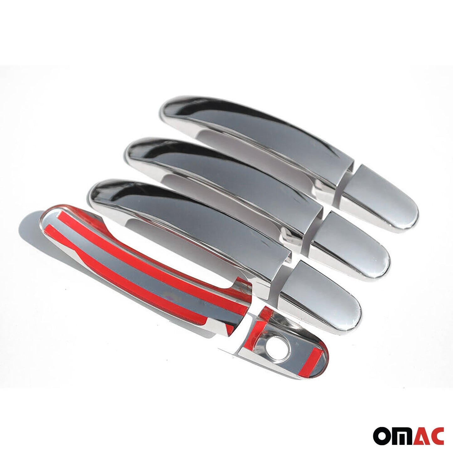 OMAC For Ford Transit Connect 2014-2023 Chrome Door Handle Cover Trim S.Steel 8 Pcs U005908