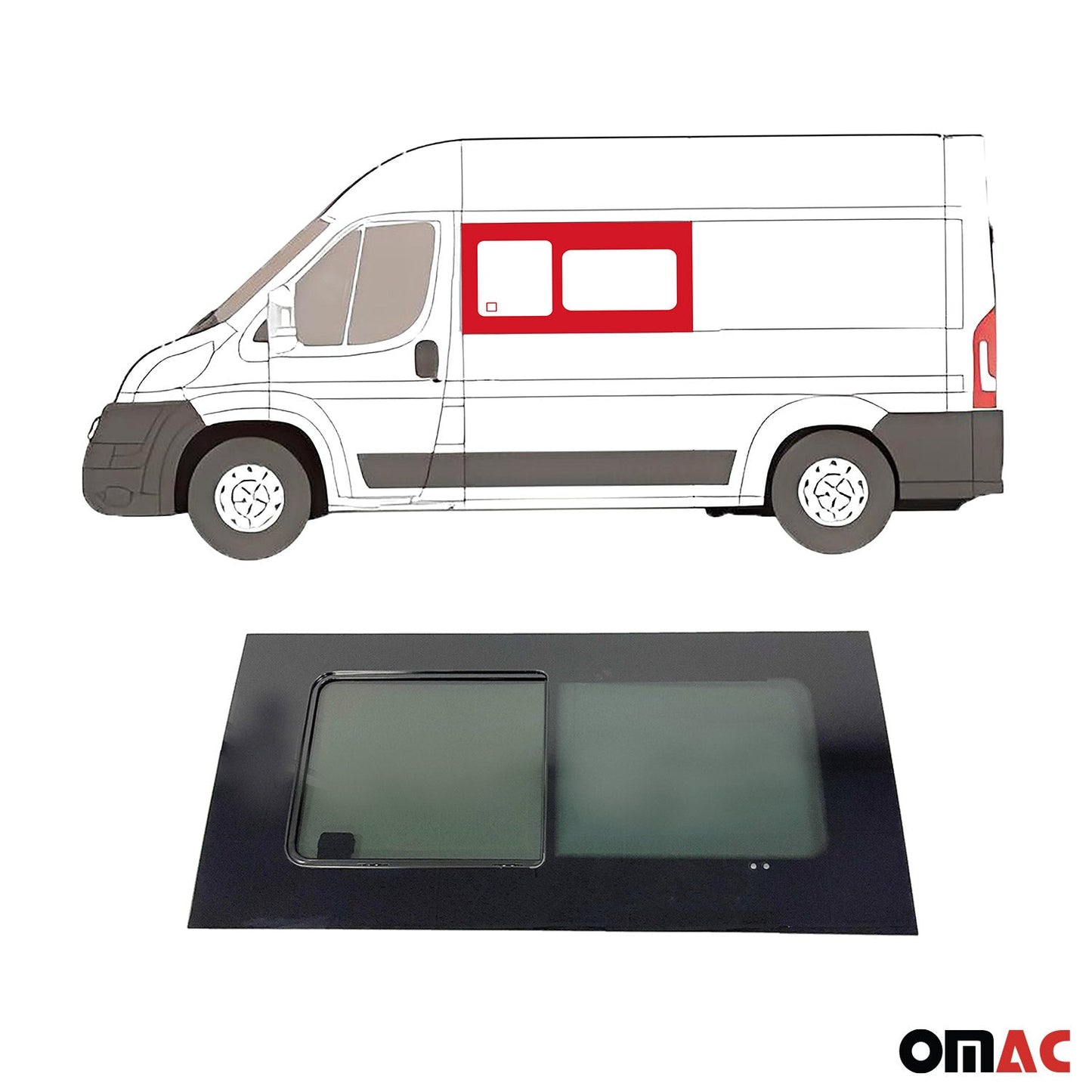 OMAC Window Glass Fit Kit For Ram Promaster 2014-2024 Front Left Side L2 L3 L4 FTSET1-2523405M-1FSSL