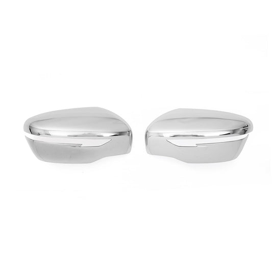 OMAC Side Mirror Cover Caps Fits Nissan Rogue 2014-2020 Chrome Silver 2 Pcs U003408