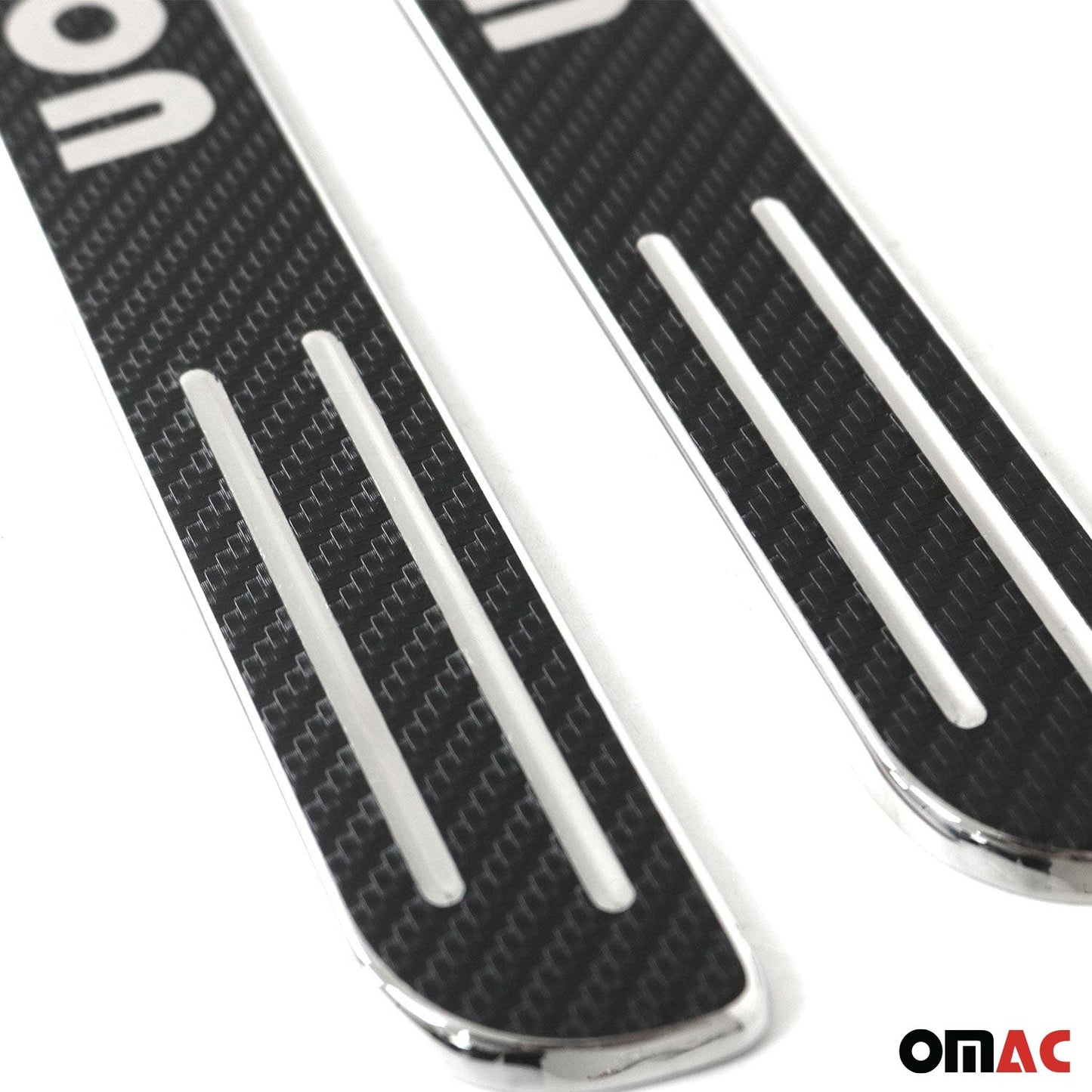 OMAC Genuine Carbon Fiber Door Sill Scuff Guard Cover 2 Pcs Fits Smart ForTwo U016541