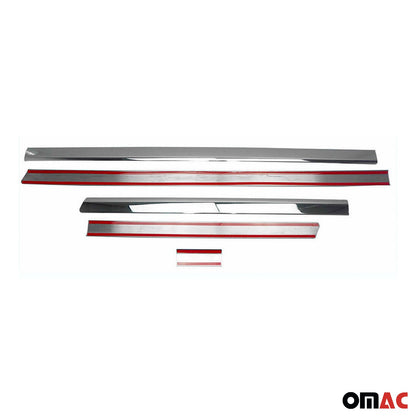 OMAC Side Door Molding Trim for VW T5 Transporter 2003-2015 Steel Silver 5x 7522134