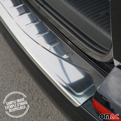 OMAC Rear Bumper Sill Cover Protector Guard for Nissan Juke 2015-2017 Steel Silver 5008093F
