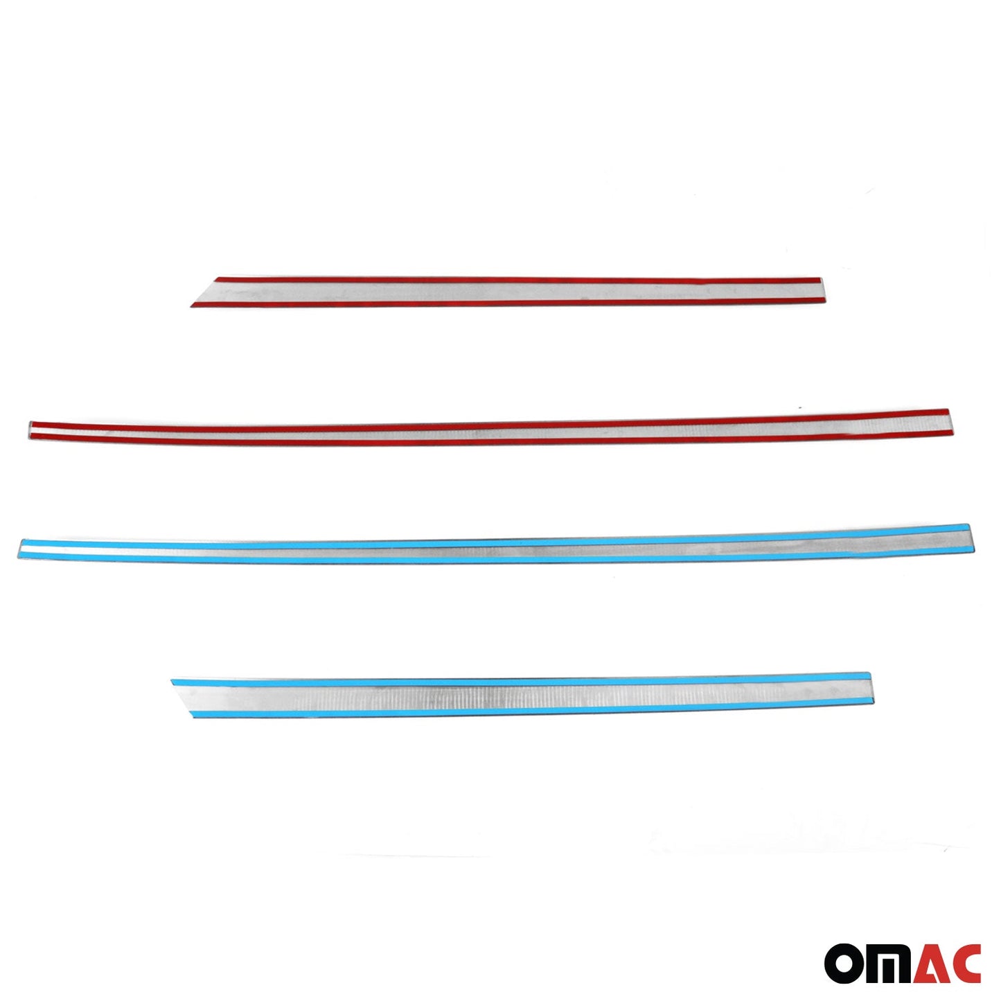 OMAC Side Door Molding Trim Skirt Garnish for Skoda Octavia 2013-2019 Steel Silver 4x 6612131