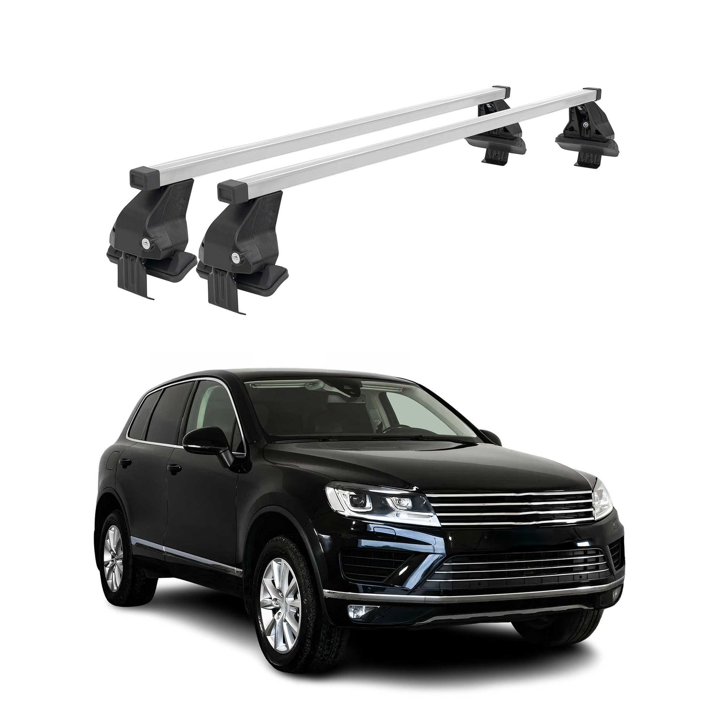 2011-2014 VW Touareg Roof Rack Cross Bars Silver