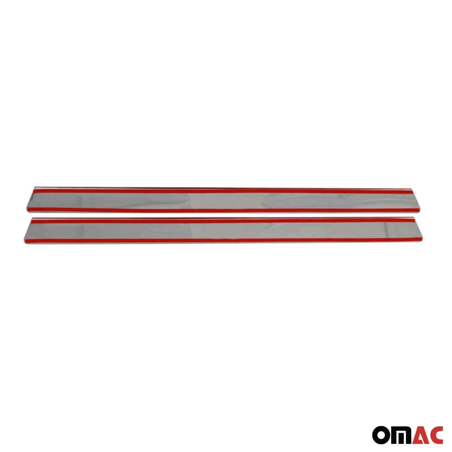 OMAC Door Sill Scuff Plate Scratch Protector for VW Passat Steel Silver Edition 4x U018933