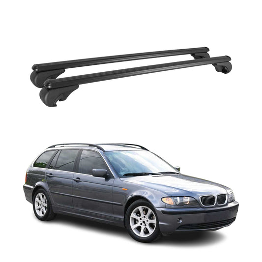 2000-2006 BMW 3 Series E46 Touring Roof Rack Cross Bars Black