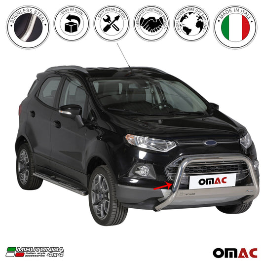 OMAC Bull Bar Push Front Bumper Grille for Ford EcoSport 2013-2017 Silver 1 Pc 2630MSBB070