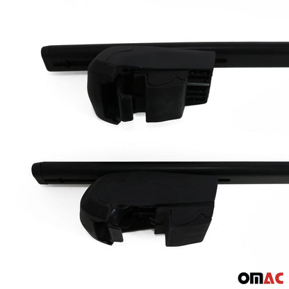 OMAC Roof Racks Luggage Carrier Cross Bars Iron for Lincoln Nautilus 2024 Black 2Pcs G003056
