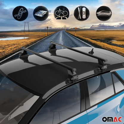 2017-2023 Chevrolet Bolt EV Roof Rack Cross Bars Black