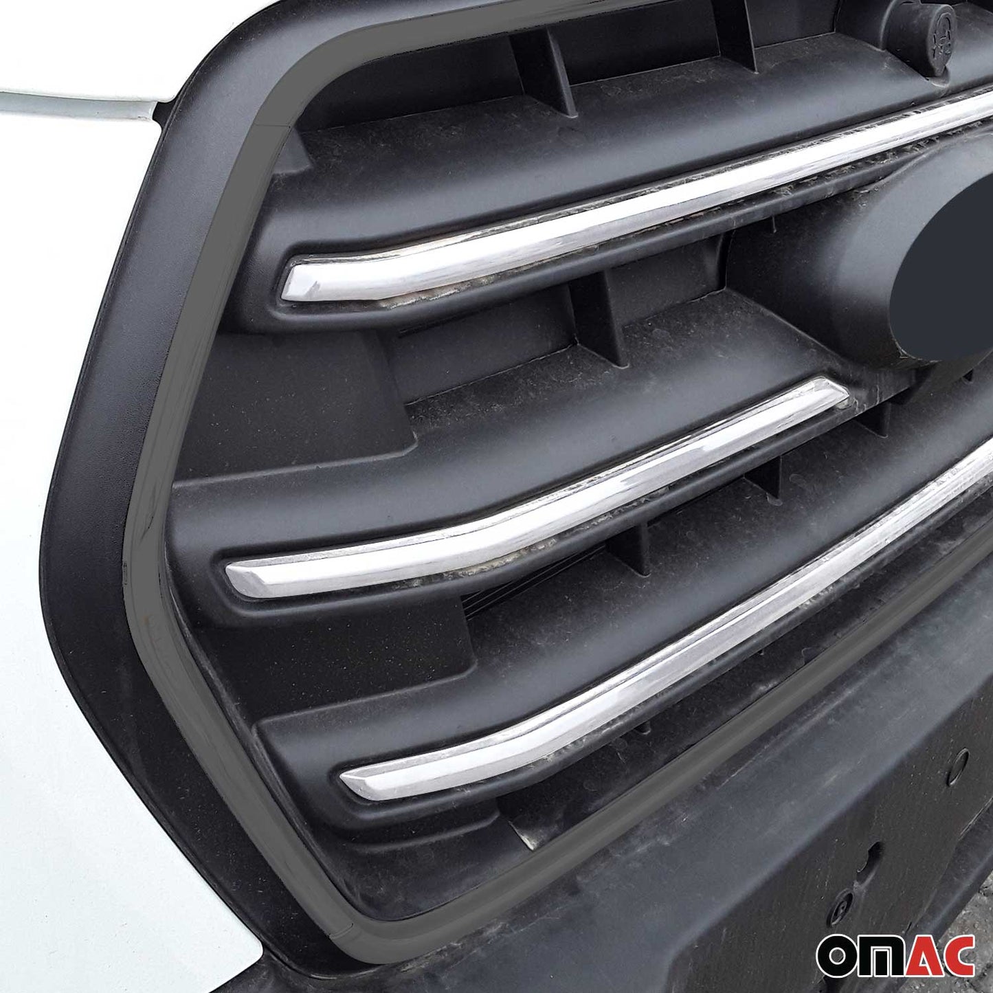 2021-2025 Ford Transit Front Bumper Grill Trim Molding Stainless Steel Silver 4 Pcs