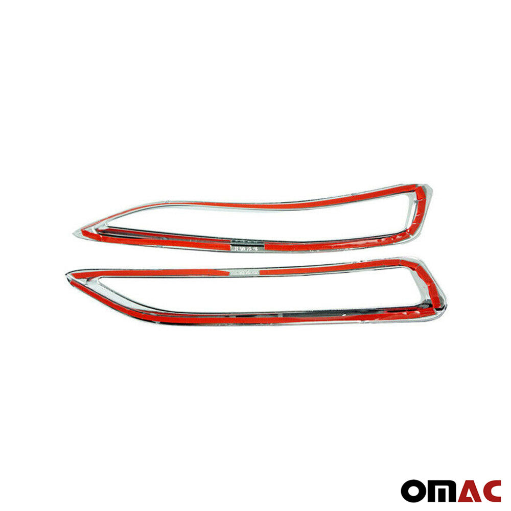 OMAC Rear Reflector Light Frame Trim Fits BMW X1 2016-2023 Chrome Left Right 2 Pcs 1220106