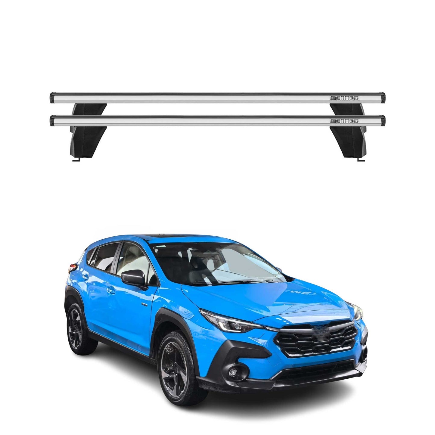 2018-2023 Subaru Crosstrek Roof Rack Cross Bars Silver
