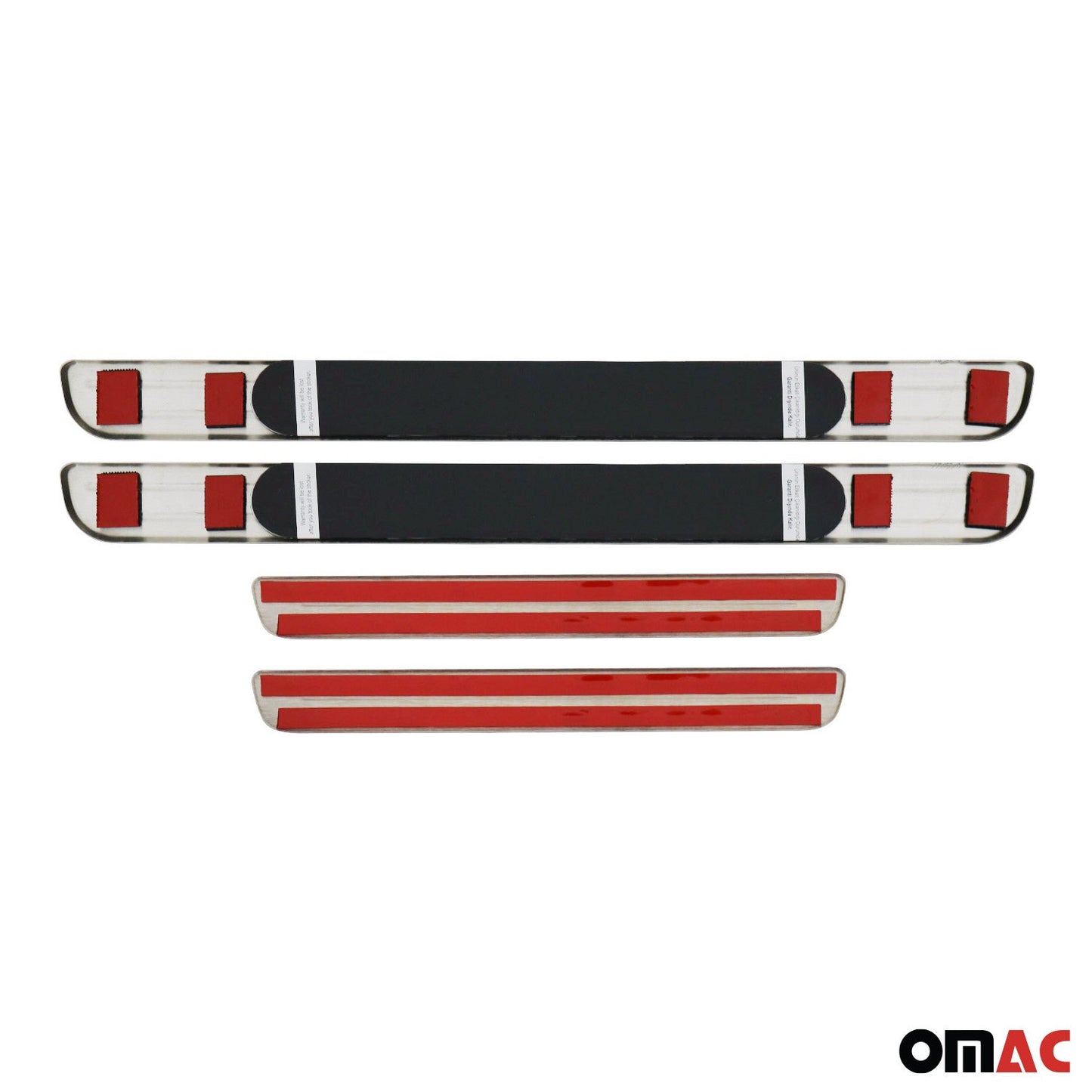 OMAC Door Sill Scuff Plate Illuminated for Fiat 500L 500X Exclusive Steel Silver 4x U016562