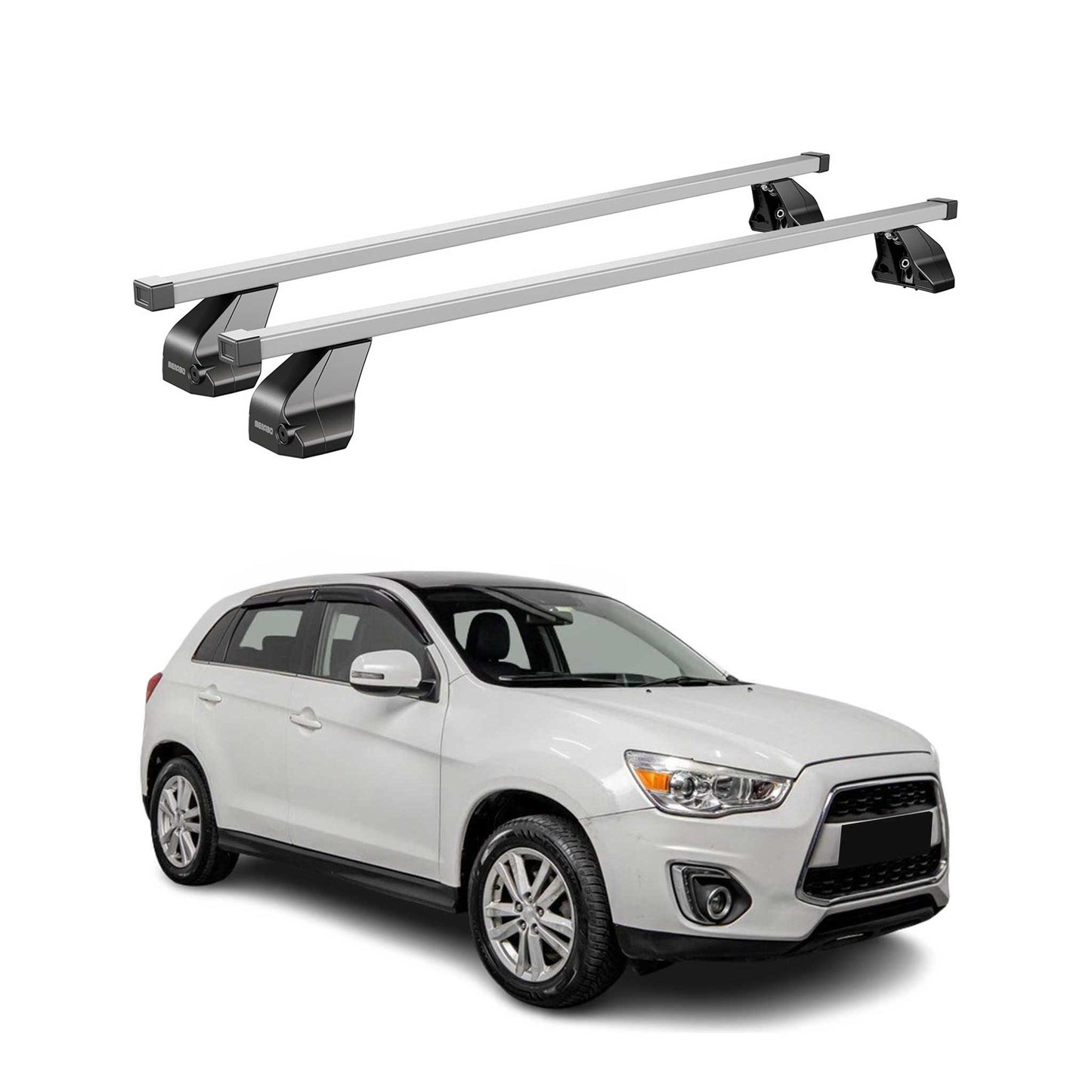 2013-2015 Mitsubishi Outlander Sport Roof Rack Cross Bars Silver