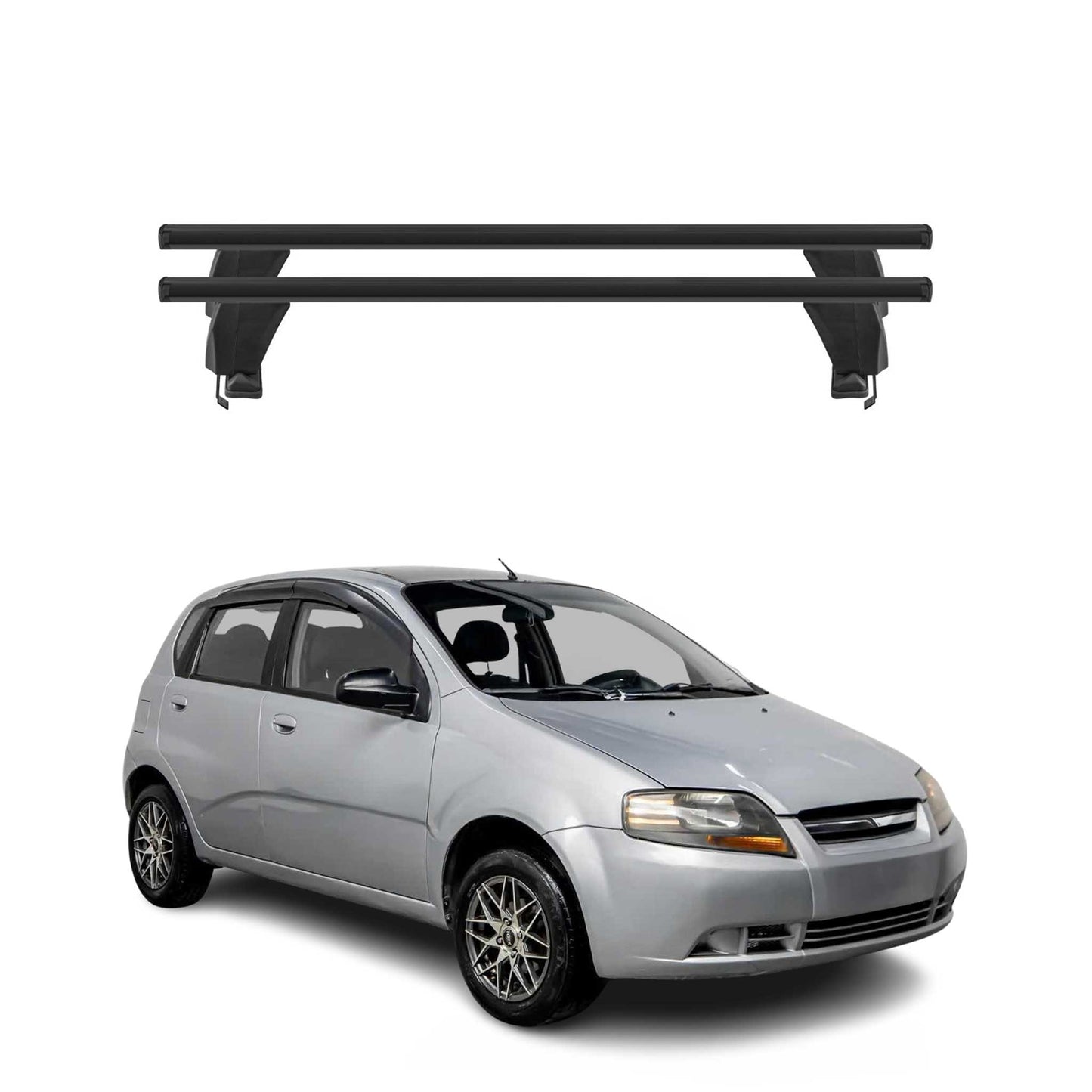 2004-2011 Chevrolet Aveo Hatchback Roof Rack Cross Bars Luggage Carrier 2 Pcs
