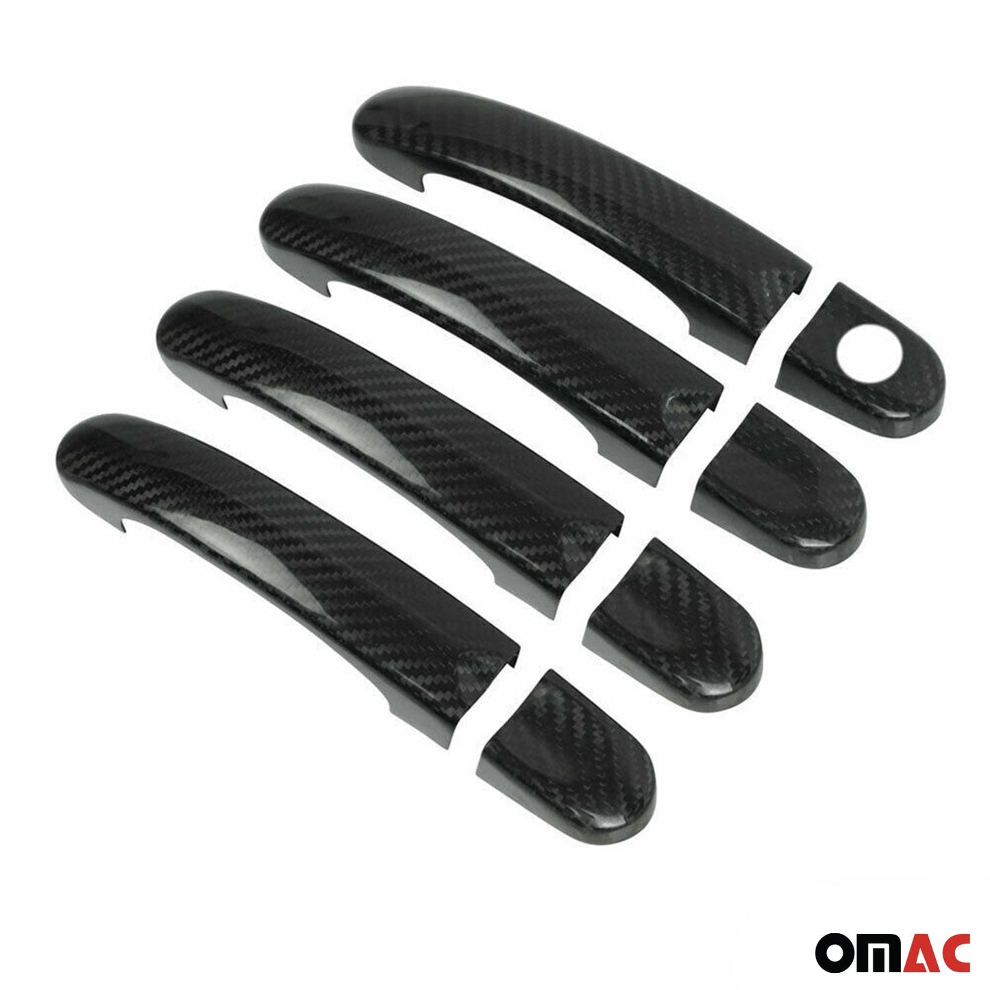 OMAC Door Handle Cover Protector for VW T5 Transporter 2003-2015 Carbon Fiber Black 7522042C