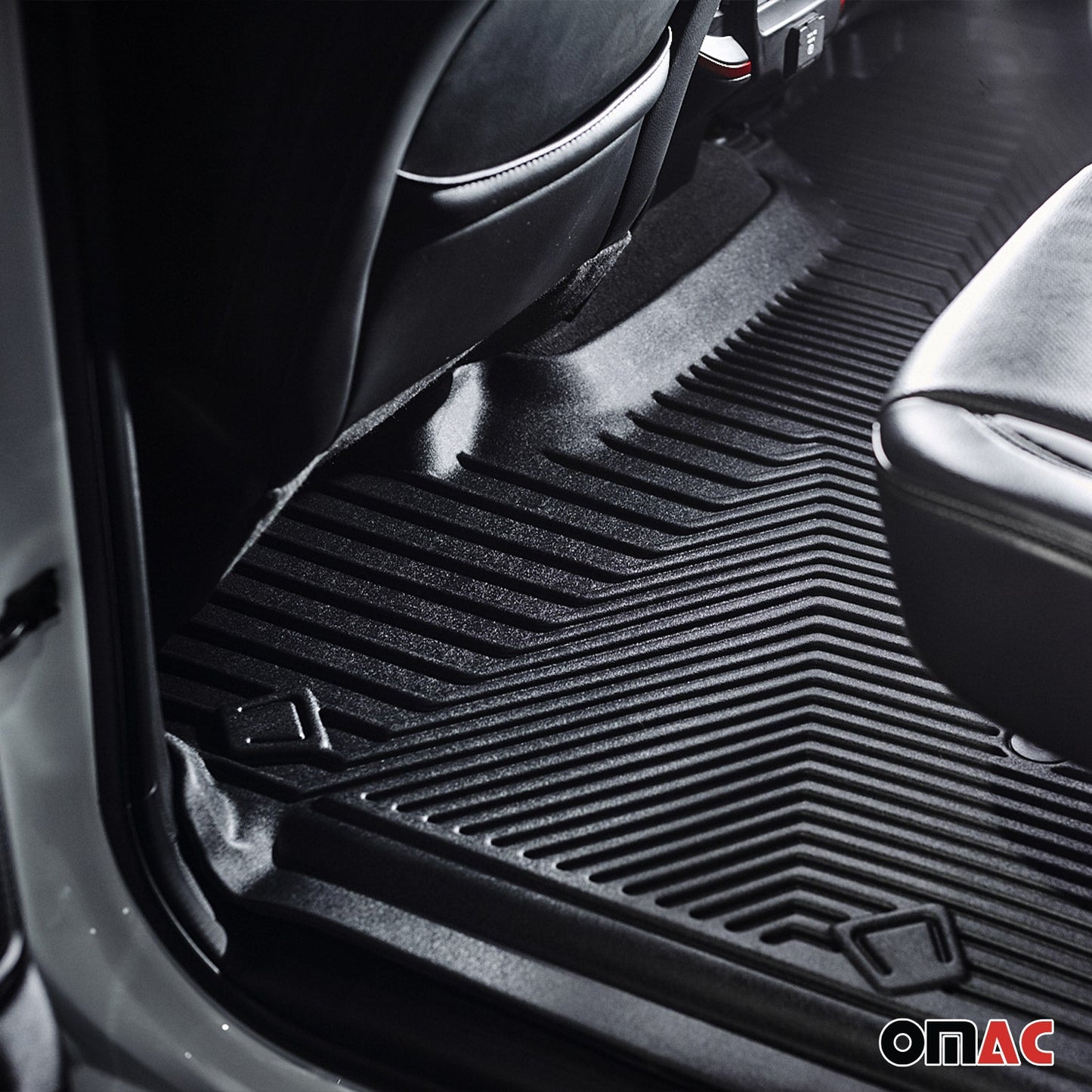 OMAC OMAC Premium Floor Mats for BMW X5 F15 F85 2014-2018 Rear Heavy Duty Black VRT1221464-2