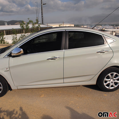 2012-2017 Hyundai Accent Sedan Window Molding Trim Streamer Stainless Steel