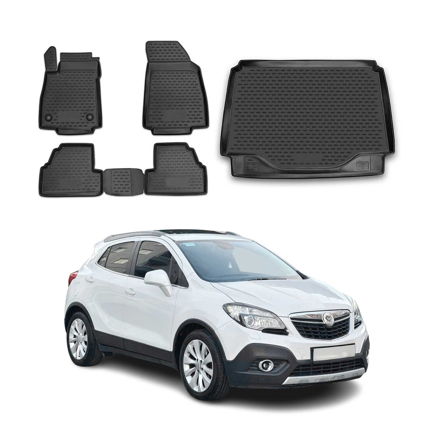 2013-2022 Buick Encore Floor Mats & Cargo Liner Full Set All Weather Black