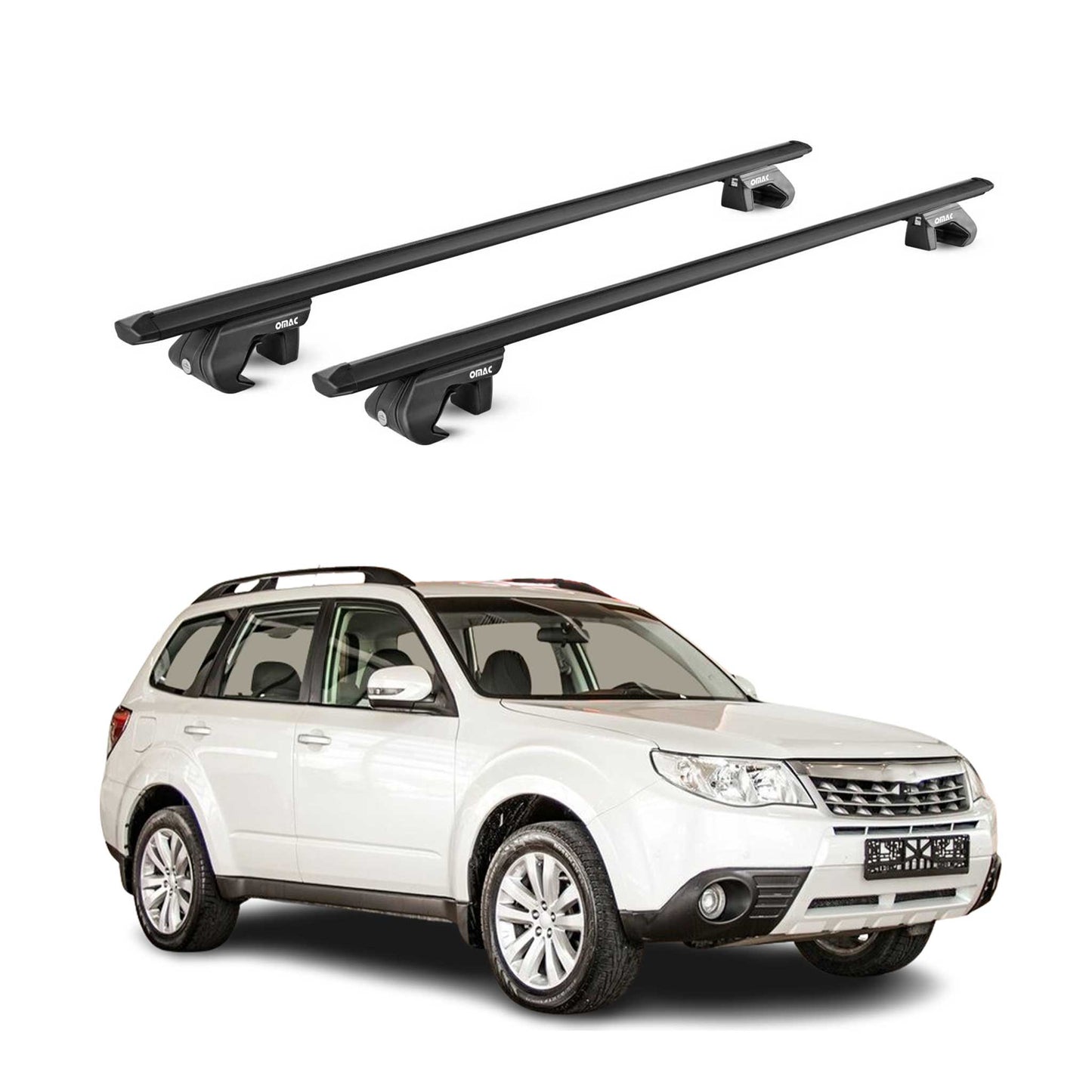 2009-2013 Subaru Forester Roof Rack Cross Bars Black