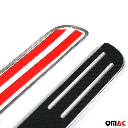 OMAC Genuine Carbon Fiber Door Sill Scuff Guard Cover 2 Pcs Fits GMC Sierra Savana U016525