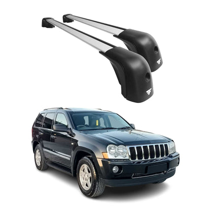 2005-2010 Jeep Grand Cherokee Roof Racks Cross Bars Silver