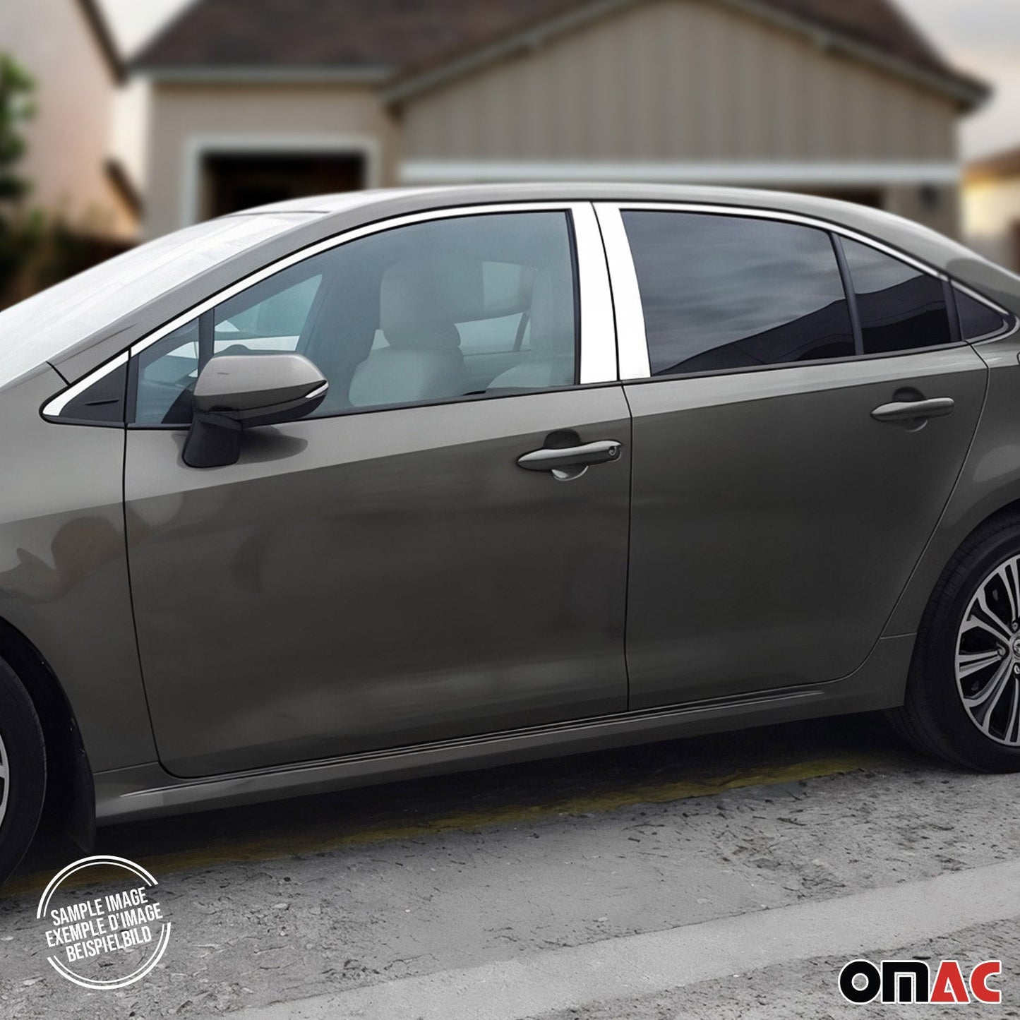 2015-2021 VW Golf Mk7 Window B Pillar Posts Door Trim Cover Stainless Steel Silver 4x