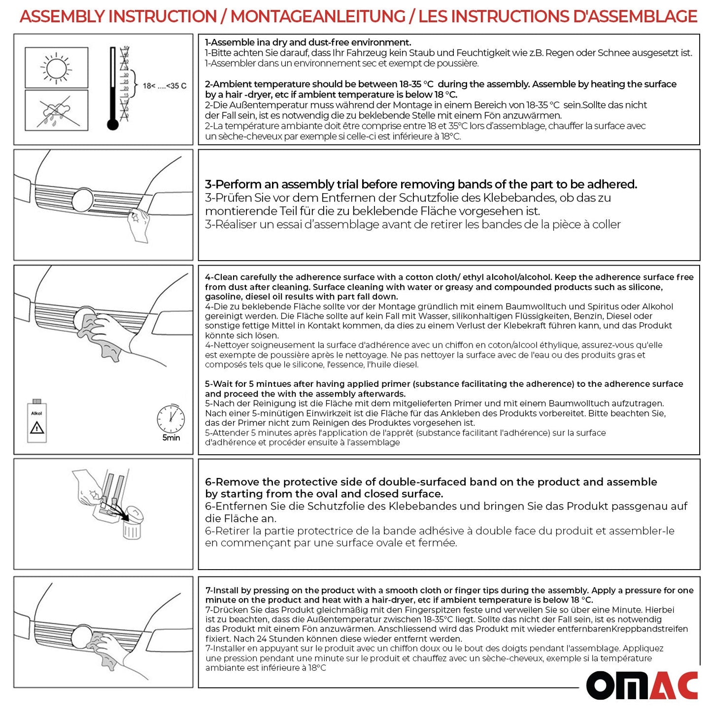 OMAC Front Hood Bonnet Strip Styling Trim for Audi A3 2006-2013 Steel Silver U004919