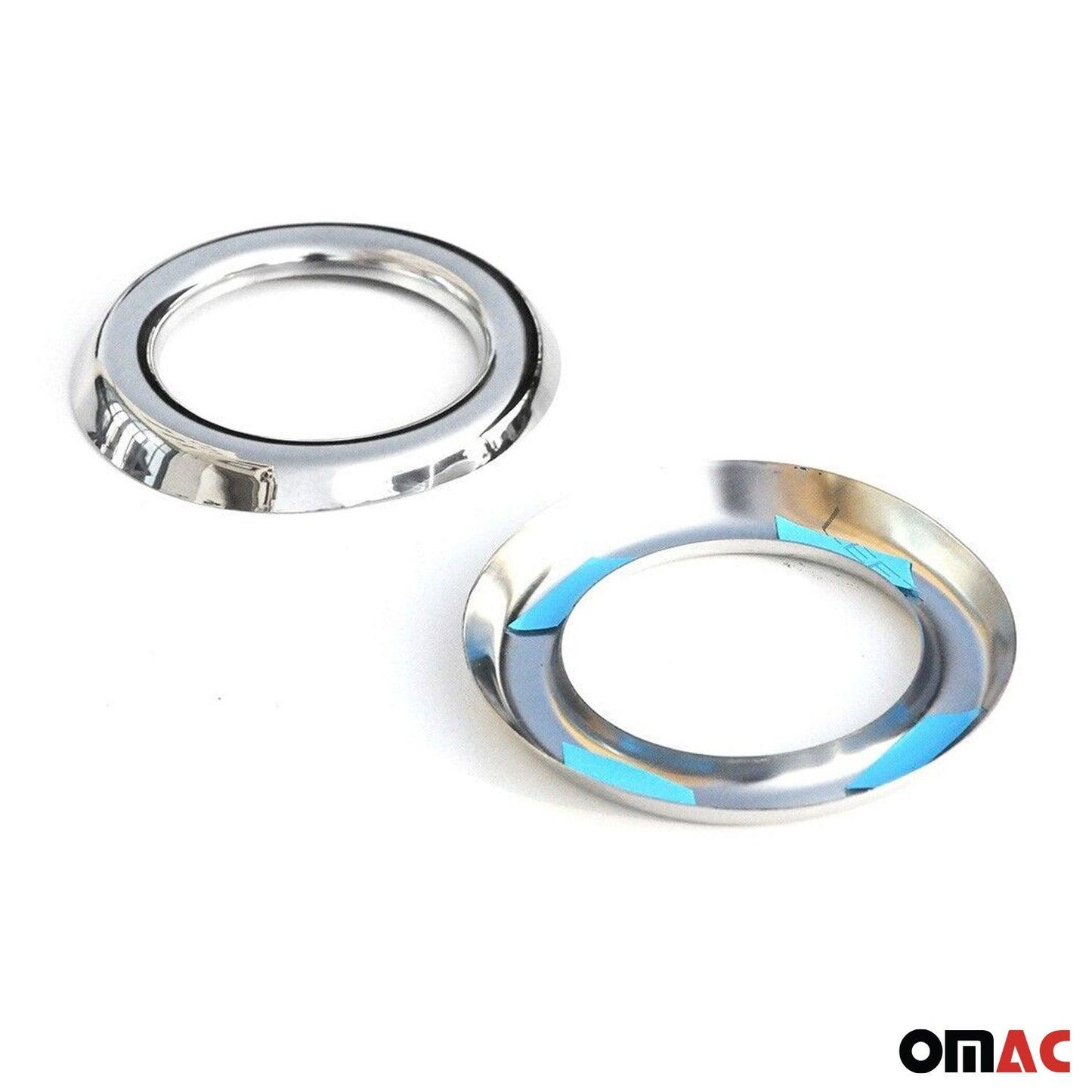 OMAC Fog Light Lamp Bezel Cover for Ford Transit 150 2015-2024 Steel Silver 2 Pcs 2626103