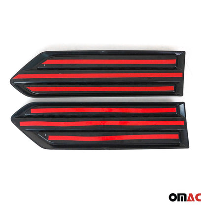 OMAC Side Door Molding Trim Skirt Garnish for Volvo XC60 2018-2024 Black 2 Pcs U029073