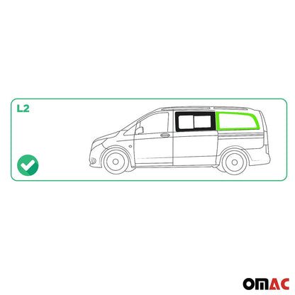 2016-2024 Mercedes Metris Window Glass Fit Kit Left Side Rear Black L2 MWB