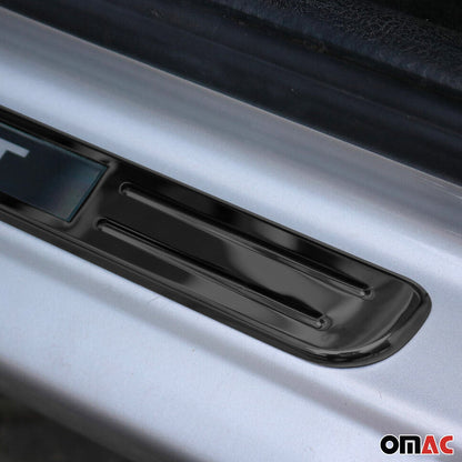 OMAC Door Sill Scuff Plate Illuminated for Volvo Sport Steel Dark 4 Pcs U022761