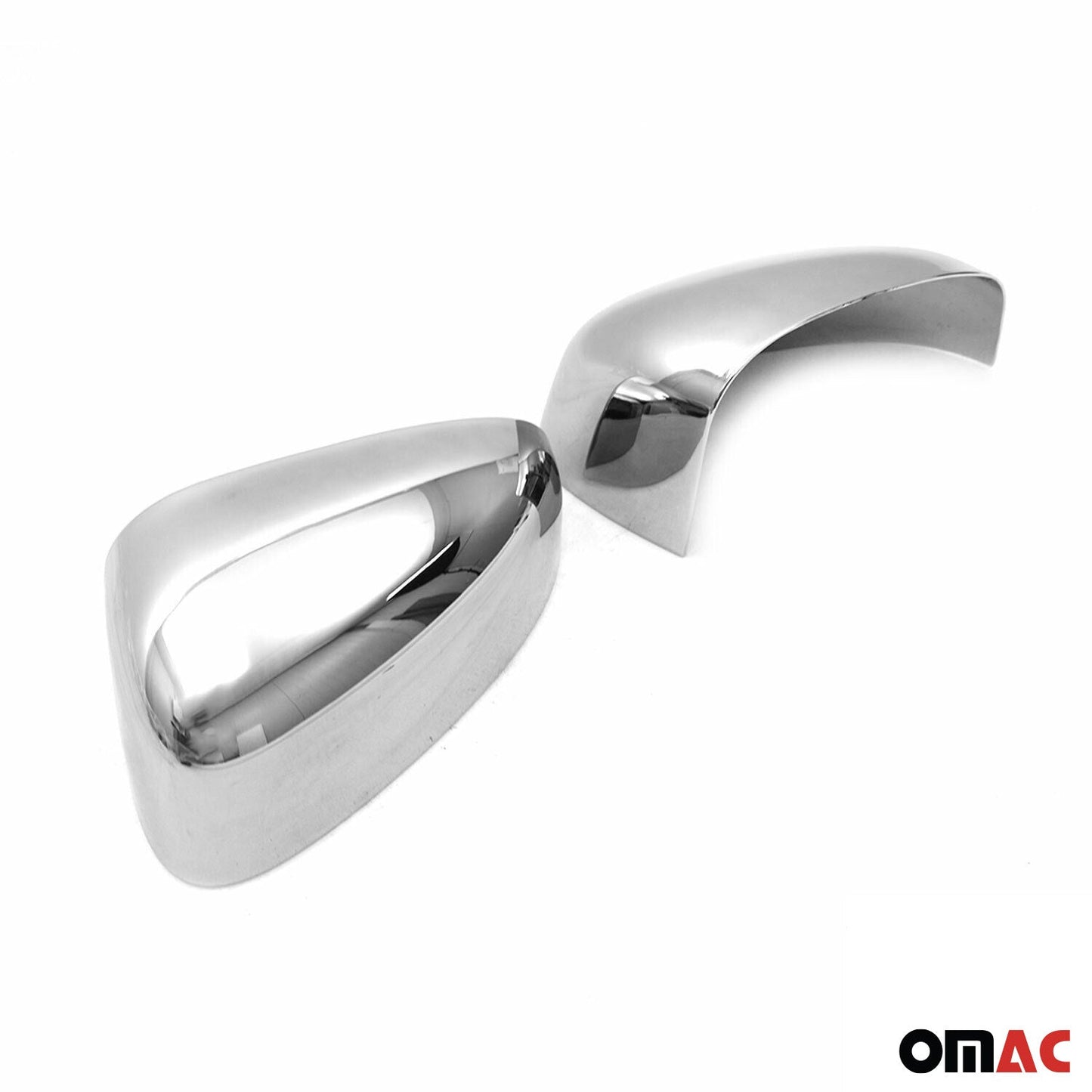 OMAC Side Mirror Cover Caps Fits Ford Tourneo Courier 2014-2018 Chrome Silver 2 Pcs 2625111