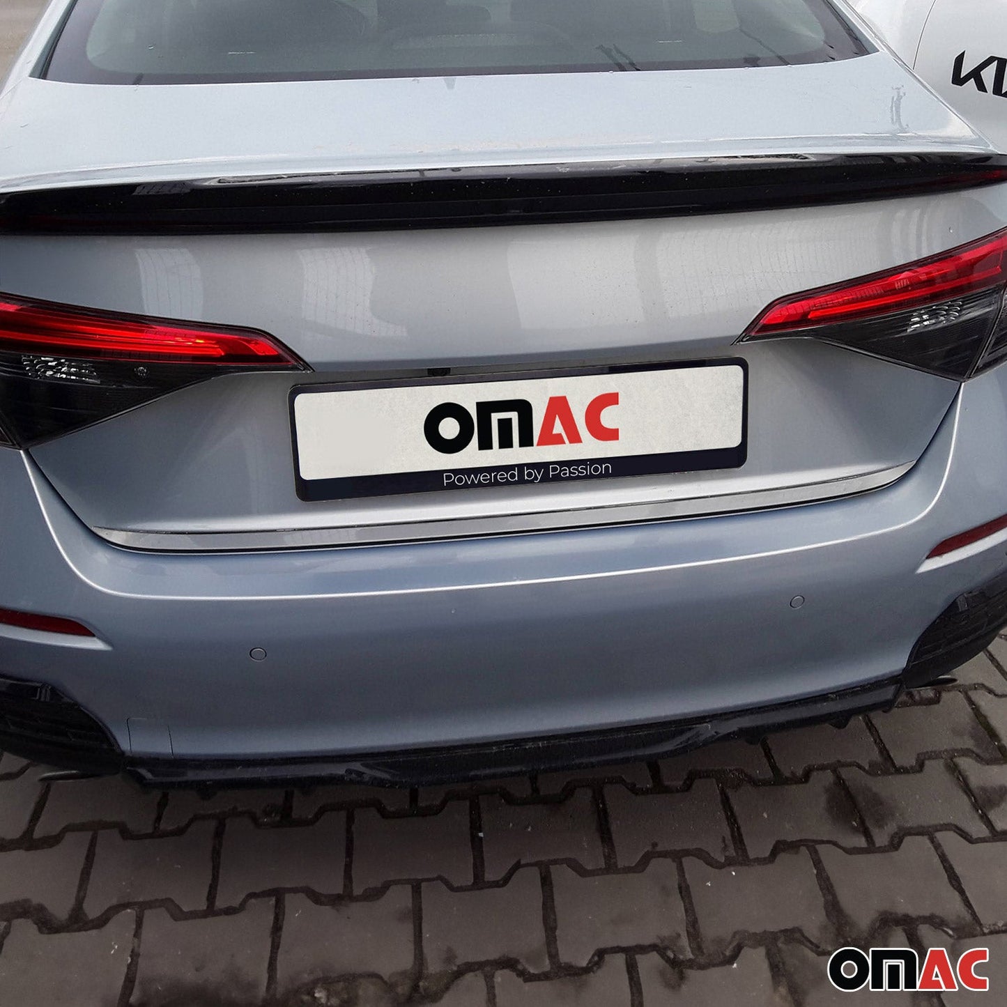 OMAC Rear Trunk Lid Molding Trim for Honda Civic 2022-2024 Sedan Silver 1Pc Steel '3430052