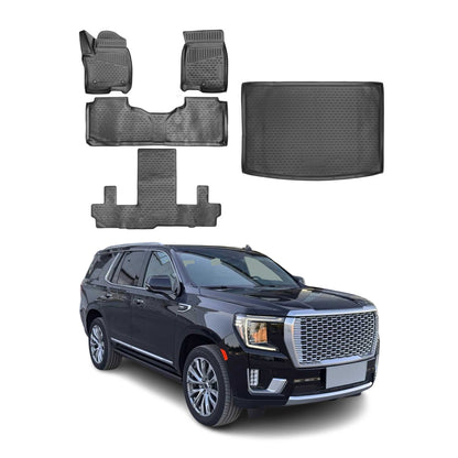 2021-2025 GMC Yukon XL Floor Mats & Cargo Liner Full Set Black